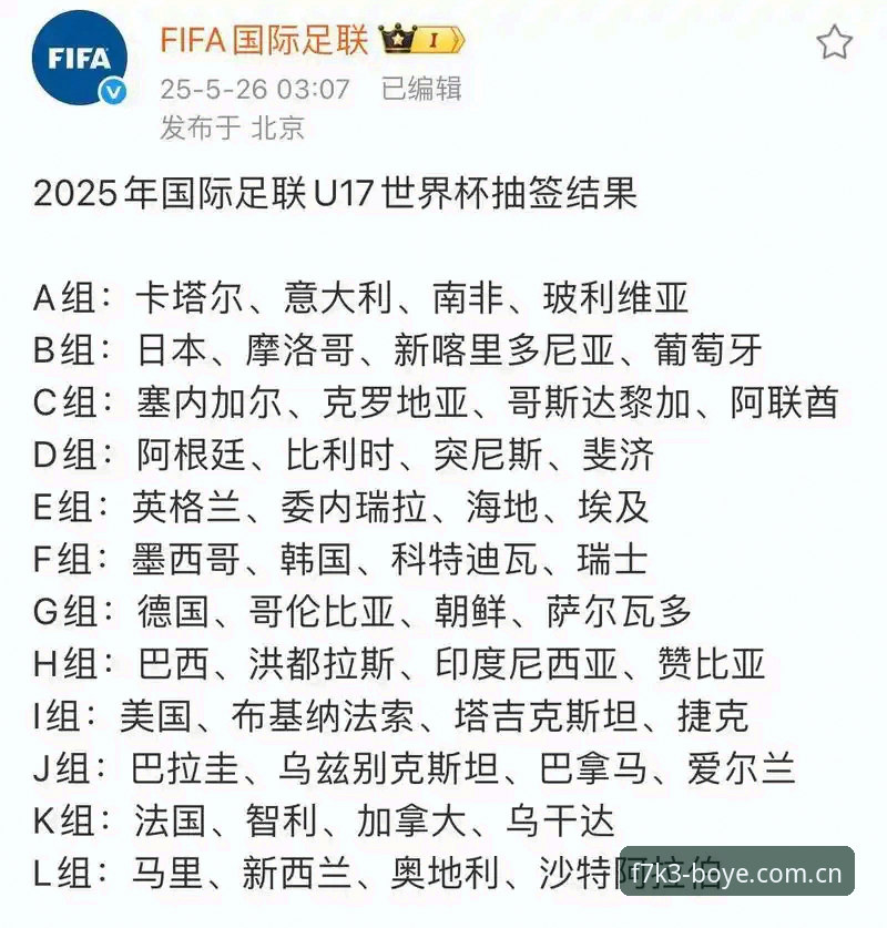 博业体育APP怎么下载使用技巧 资深用户分享:U17世界杯抽签结果出炉,博业体育平台观赛指南大揭秘